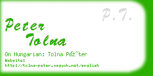 peter tolna business card